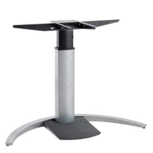 501-19 Single Column Sit Stand Frame with Design Base in Silver
