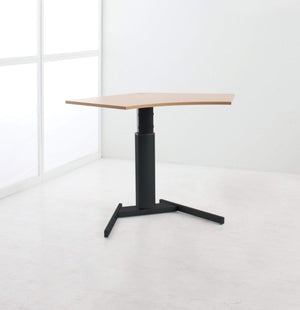 Height Adjustable Single Column with Black Basic Base and 120 Corner Top