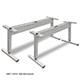 Airo Pneumatic Sit/Stand Desk Frame