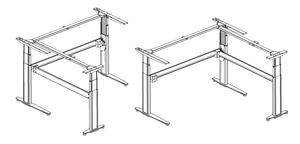 Conset 501-29 Corner Sit/Stand Desk Frame