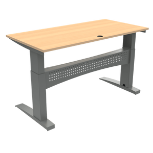 Conset 501-11 Heavy Duty Sit Stand Desk  Beech Top 160x80cm