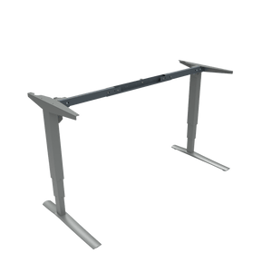 501-43 Sit Stand Desk Frame Silver 112-152 Flex rail