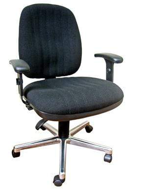 Bariatric Ergonomic Chair with Arms and Chrome Base
