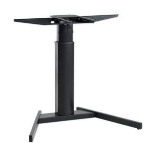 501-19 Single Column Sit Stand Frame with Basic Base in Black