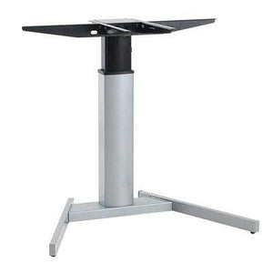 501-19 Single Column Sit Stand Frame with Basic Base in Silver