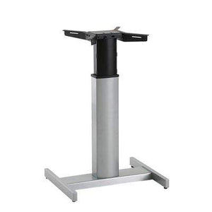 501-19 Single Column Sit Stand Frame with Centre Base in Silver