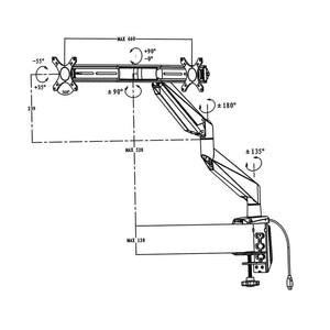 Rapier Dual Monitor Arm