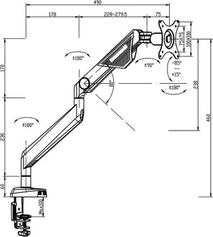 Sabre Single Monitor Arm