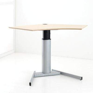 Single Column Sit Stand Desk with Basic Base and 120 Corner Top