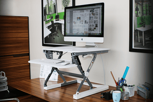 Sit Stand Desks Small / White Arise Deskalator Height Adjustable Standing Desk Riser
